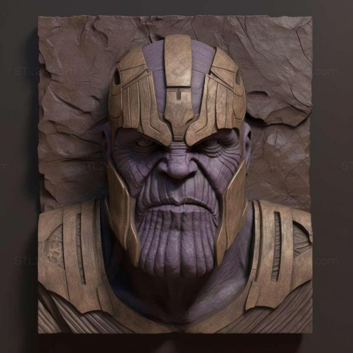 Characters (Thanos 3, HERO_1387) 3D models for cnc